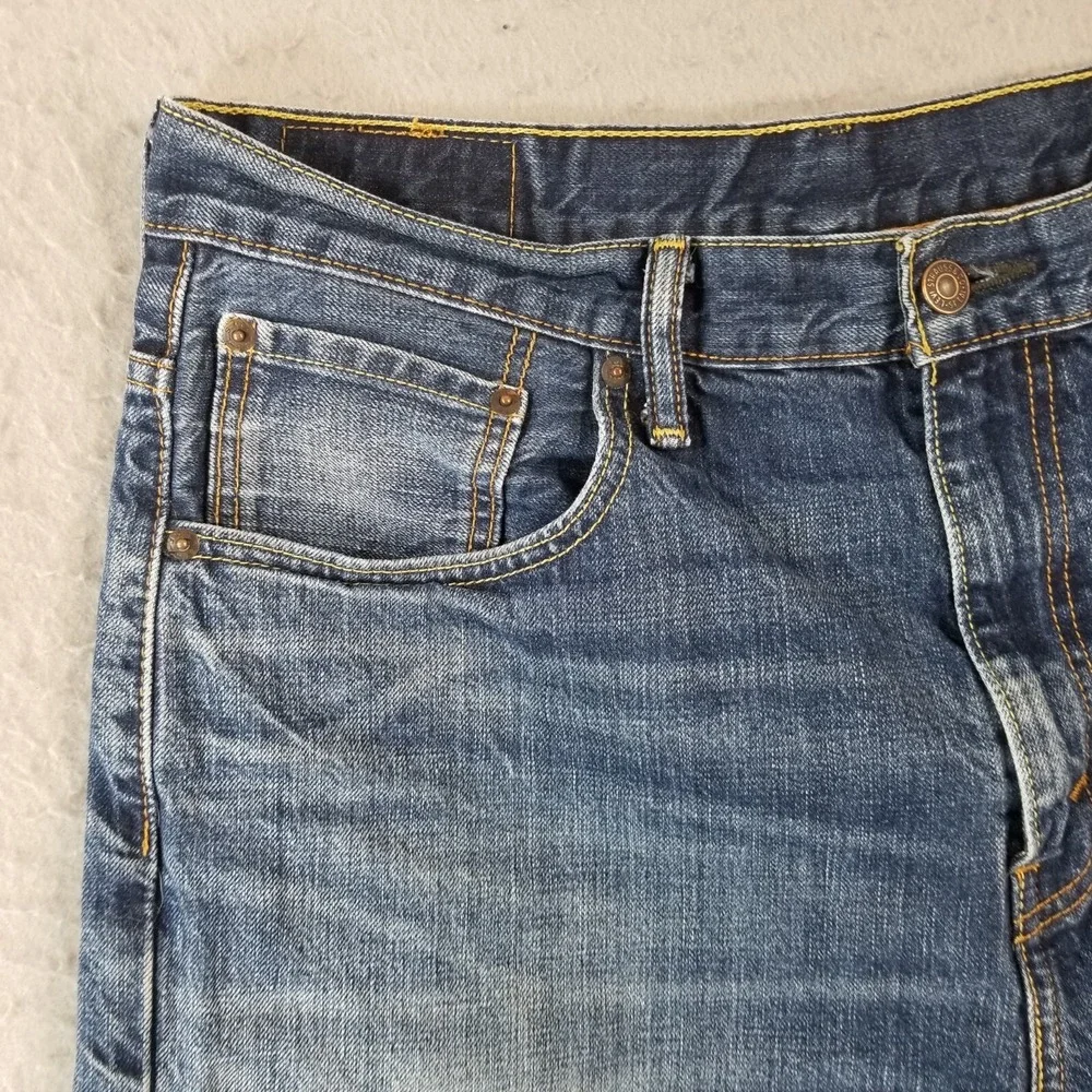 Levi's 569 shorts men's 33x12 relaxed fit blue denim‎ retro